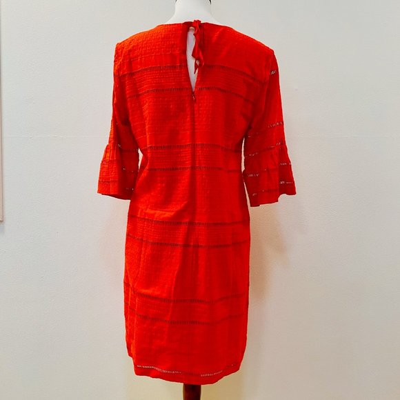 JCrew Flutter Sleeve Shift Dress in Eyelet - 8 - Picture 4 of 8